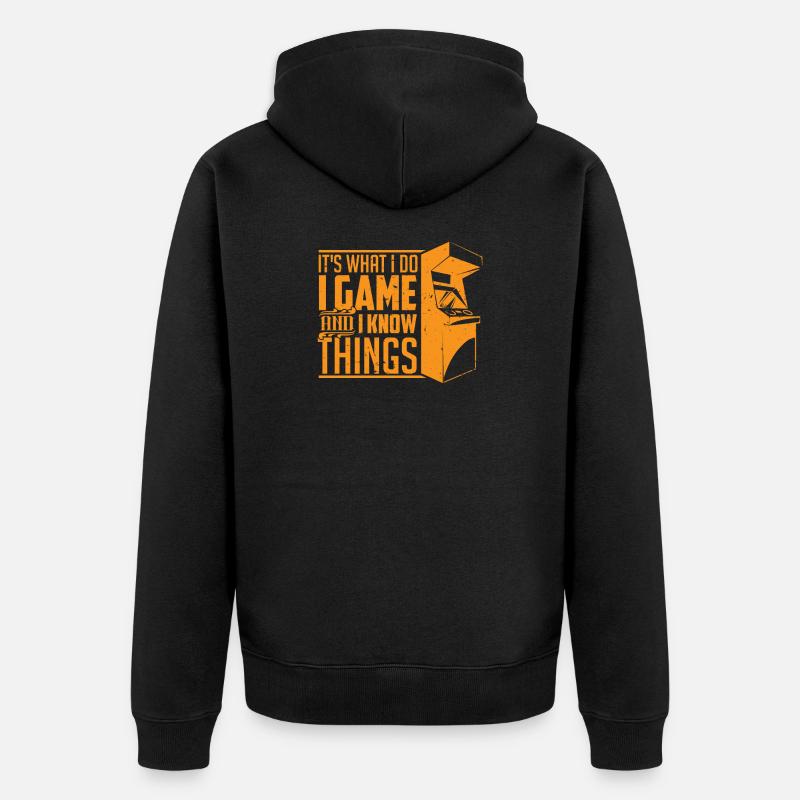 Gamer jeu vidéo Niveau Nerd computer geschenkidee - Veste à capuche bio Premium Unisexe - noir