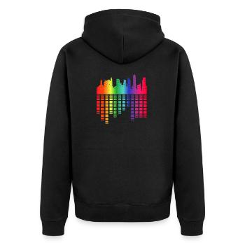 Electro Beats Festival City City Gift - Unisex Premium Organic Zip Hoodie - black - Back - Nico (187cm)