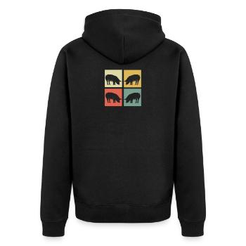 porc - Veste à capuche bio Premium Unisexe - noir - Dos - Nico (187cm)