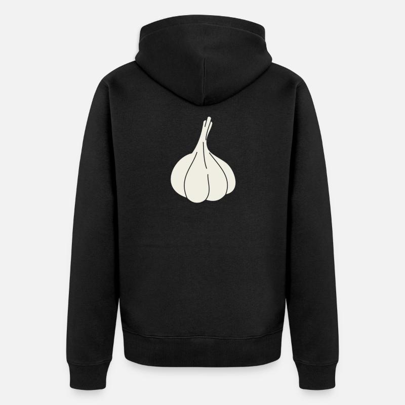 gousse d'ail - Veste à capuche bio Premium Unisexe - noir