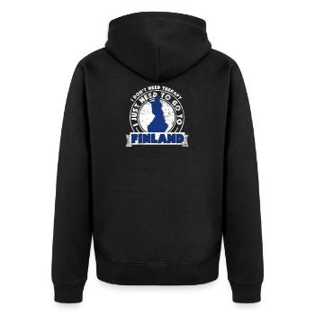 Finlande - Veste à capuche bio Premium Unisexe - noir - Dos - Nico (187cm)