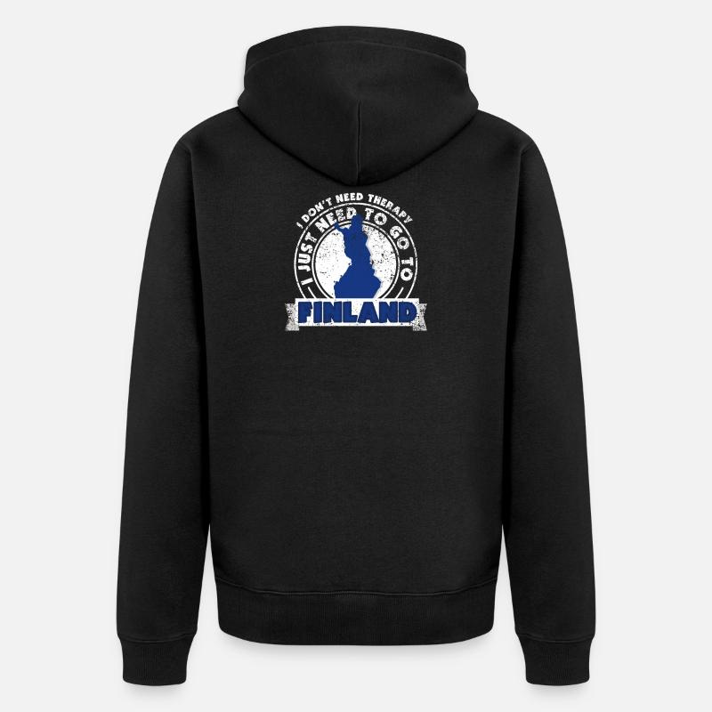 Finlande - Veste à capuche bio Premium Unisexe - noir