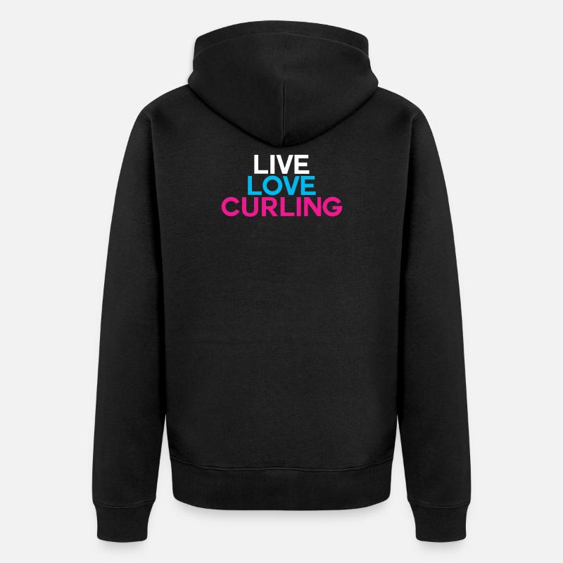 Curling curling - Veste à capuche bio Premium Unisexe - noir