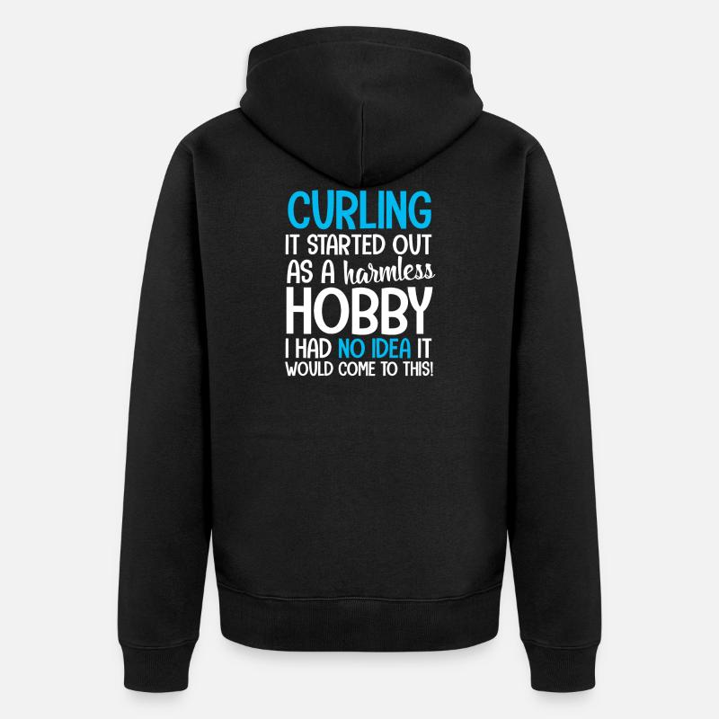 Curling curling - Veste à capuche bio Premium Unisexe - noir