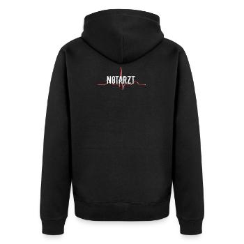emergency doctor - Unisex Premium Organic Zip Hoodie - black - Back - Nico (187cm)