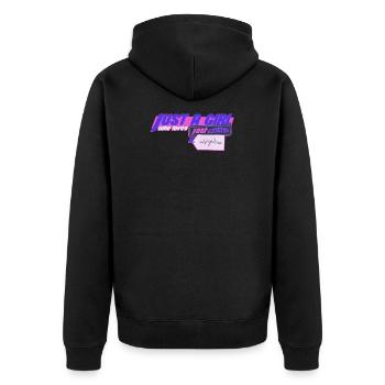 Schnelle Autos Sportwagen Mädchen Geschenk - Unisex Premium Bio Zip Hoodie - Schwarz - Hinten - Nico (187cm)