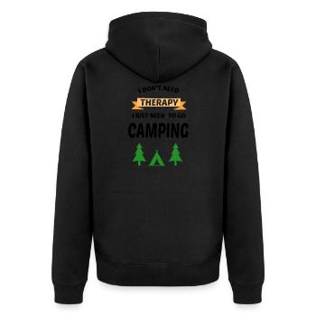 Pfadfinder, Scouts, Naturliebhaber - Tshirt - Unisex Premium Bio Zip Hoodie - Schwarz - Hinten - Nico (187cm)