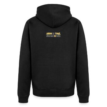 Pour le plaisir de tous, personne pour qui se plaindre! - Veste à capuche bio Premium Unisexe - noir - Dos - Nico (187cm)