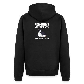 manchot - Veste à capuche bio Premium Unisexe - noir - Dos - Nico (187cm)