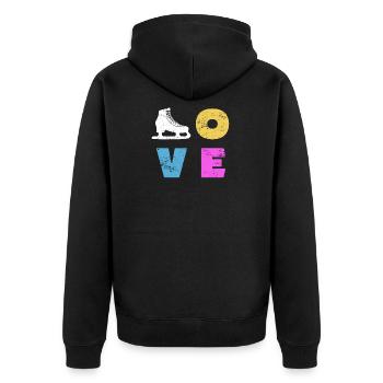 Patinage artistique - Veste à capuche bio Premium Unisexe - noir - Dos - Nico (187cm)