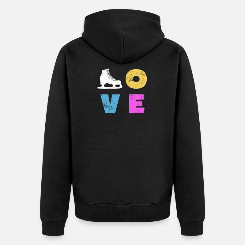 Eiskunstlauf - Unisex Premium Bio Zip Hoodie - Schwarz