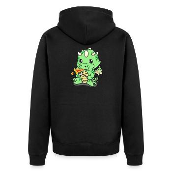 Marshmallow Dragon - Veste à capuche bio Premium Unisexe - noir - Dos - Nico (187cm)