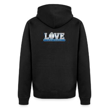 J'adore le jeu Football Super Bowl Gift - Veste à capuche bio Premium Unisexe - noir - Dos - Nico (187cm)