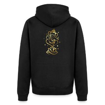 Ganesha - Veste à capuche bio Premium Unisexe - noir - Dos - Nico (187cm)