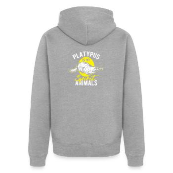 Platypus Is My Spirit Animals Giftidea - Veste à capuche bio Premium Unisexe - gris chiné - Dos - Nico (187cm)