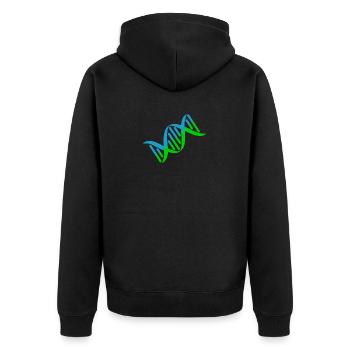 DNA DNA Strand Logo Coloré Vert Bleu - Veste à capuche bio Premium Unisexe - noir - Dos - Nico (187cm)