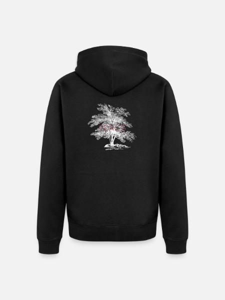 peace - Unisex Premium Organic Zip Hoodie - black