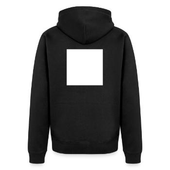 White square, background square - Unisex Premium Organic Zip Hoodie - black - Back - Nico (187cm)