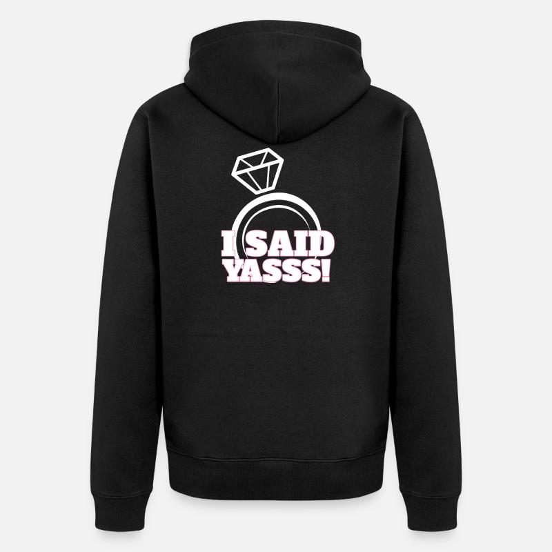mariage - Veste à capuche bio Premium Unisexe - noir