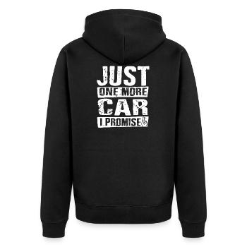 Voiture poussoir essence cylindre homme cylindre voiture - Veste à capuche bio Premium Unisexe - noir - Dos - Nico (187cm)