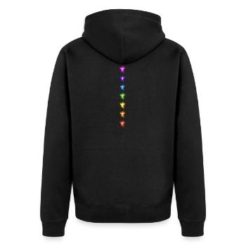 Yoga Seven Chakra Yogi, gymnastique de remise en forme - Veste à capuche bio Premium Unisexe - noir - Dos - Nico (187cm)
