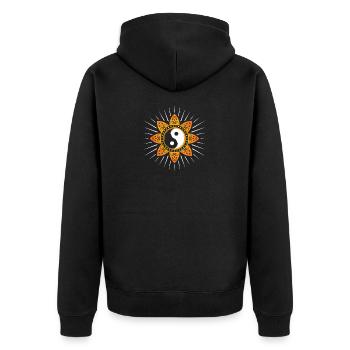 Yin yang - Veste à capuche bio Premium Unisexe - noir - Dos - Nico (187cm)