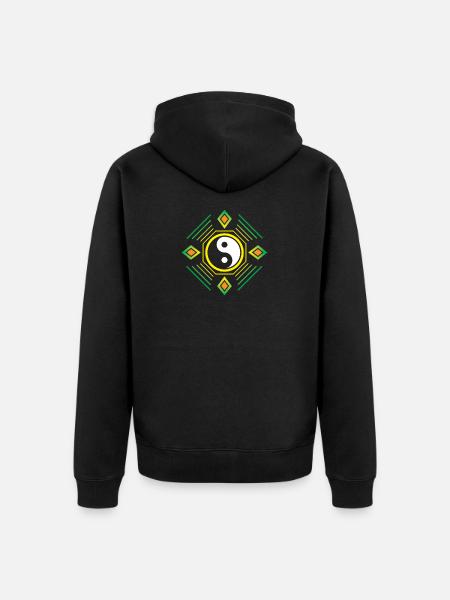 Yin yang - Unisex Premium Bio Zip Hoodie - Schwarz