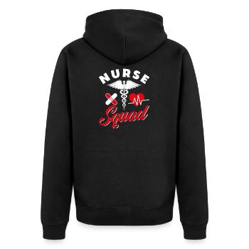 Équipe d'infirmières - Veste à capuche bio Premium Unisexe - noir - Dos - Nico (187cm)
