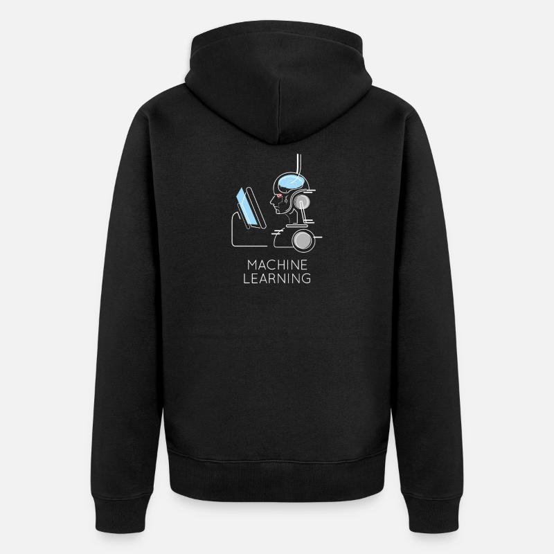 Machine Learning Ai - Unisex Premium Bio Zip Hoodie - Schwarz