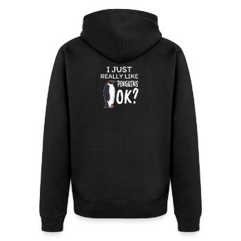 manchot - Veste à capuche bio Premium Unisexe - noir - Dos - Nico (187cm)