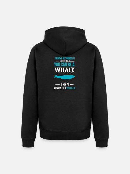 baleine - Veste à capuche bio Premium Unisexe - noir