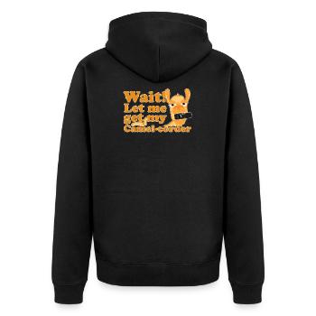 Camel caméra Films Jeu de mots Drôle Cadeau - Veste à capuche bio Premium Unisexe - noir - Dos - Nico (187cm)