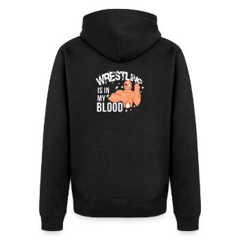 Cadeau Cool Wrestling est dans mon sang - Veste à capuche bio Premium Unisexe - noir - Dos - Nico (187cm)