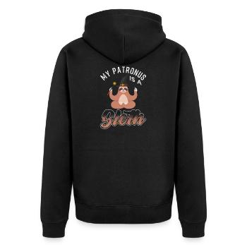 My Patronus Is A Sloth Cute Wizard Lovers - Unisex Premium Organic Zip Hoodie - black - Back - Nico (187cm)