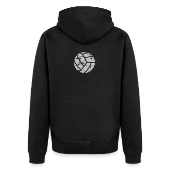 Idée de fan de volleyball - Veste à capuche bio Premium Unisexe - noir - Dos - Nico (187cm)