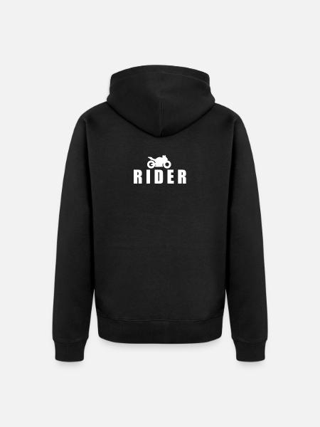 Motorrad - Unisex Premium Bio Zip Hoodie - Schwarz