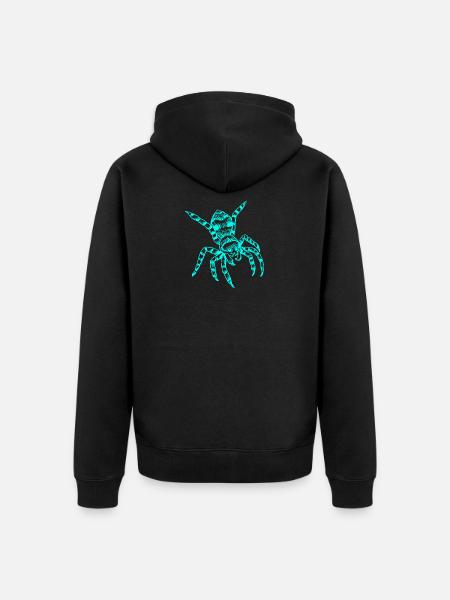 tarantula - Unisex Premium Organic Zip Hoodie - black