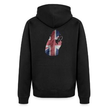 Sherlock Holmes - Unisex Premium Bio Zip Hoodie - Schwarz - Hinten - Nico (187cm)