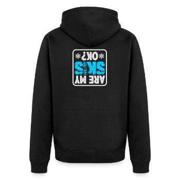 Ski Ski Ski Ski Ski Ski - Veste à capuche bio Premium Unisexe - noir - Dos - Nico (187cm)
