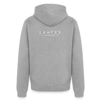 ADMINISTRATIVE LAW REGISTRY COURT JUSTICE GIFT - Unisex Premium Organic Zip Hoodie - heather grey - Back - Nico (187cm)
