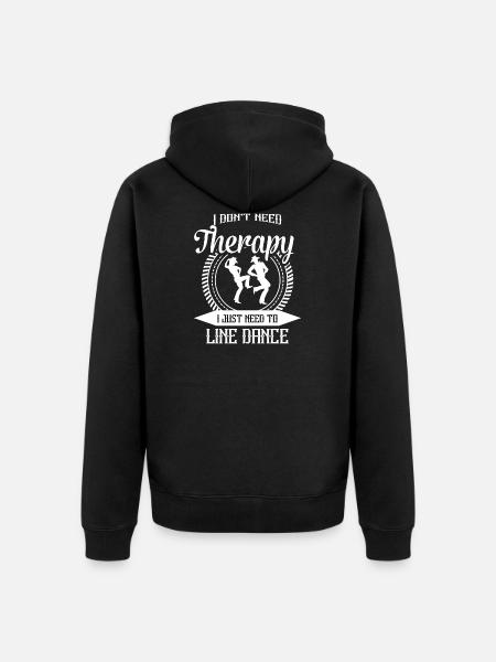 Linedance - Linedancer - Country - Therapie - Unisex Premium Bio Zip Hoodie - Schwarz