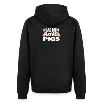 porc - Veste à capuche bio Premium Unisexe - noir - Dos - Nico (187cm)