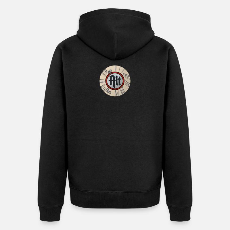Bierdeckel - Unisex Premium Bio Zip Hoodie - Schwarz