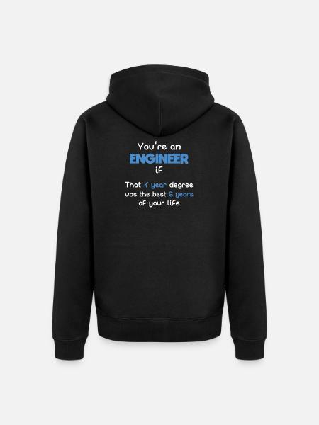 Engineer studying best lives - Unisex Premium Organic Zip Hoodie - black