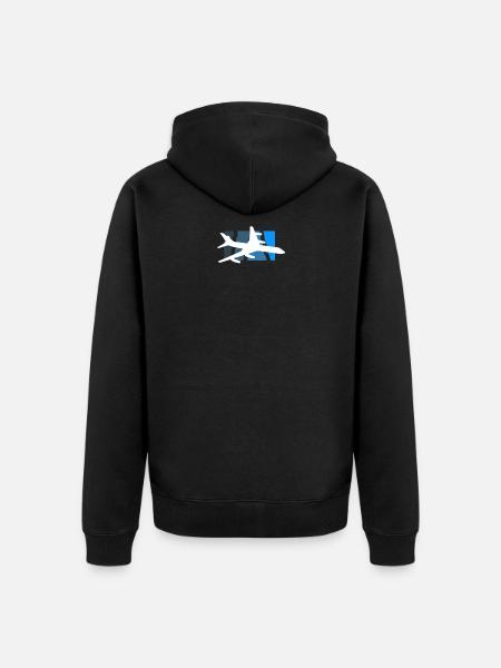 Pilot - Unisex Premium Organic Zip Hoodie - black