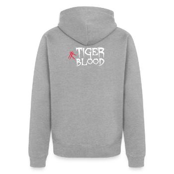 Cadeau Cool Scark Blood Scars - Veste à capuche bio Premium Unisexe - gris chiné - Dos - Nico (187cm)