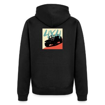 4x4 offroad 4X4 - Veste à capuche bio Premium Unisexe - noir - Dos - Nico (187cm)