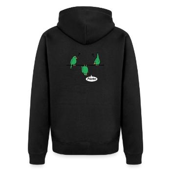 Pilates perroquet perroquet - Veste à capuche bio Premium Unisexe - noir - Dos - Nico (187cm)