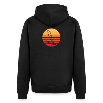 Sunset Sunset - Veste à capuche bio Premium Unisexe - noir - Dos - Nico (187cm)