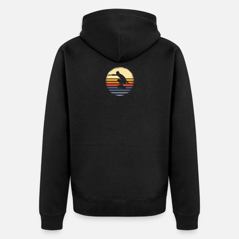 Surfer - Unisex Premium Bio Zip Hoodie - Schwarz